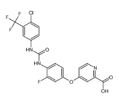 4-（4-（3-（4-氯-3-（三氟甲基）苯基）脲基）-3-氟苯氧基）-2-吡啶甲酸|1187945-05-6 