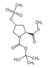 (2S,4R)-BOC-Γ-甲磺酰基氧甲基脯氨酸甲酯|84520-67-2 