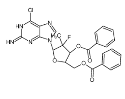 6-氯-9-[(2R)-3,5-二-O-苯甲酰基-2-脱氧-2-氟-2-甲基-beta-D-赤式五呋喃糖基]-9H-嘌呤-2-胺|1199809-26-1	 