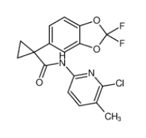 N-(6-氯-5-甲基吡啶-2-基)-1-(2,2-二氟苯并[d][1,3]二氧杂环戊烯-5-基)环丙烷-1-羧酰胺|936727-68-3 