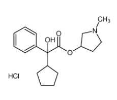 1-甲基-3-(α-环戊基扁桃酰氧基)吡咯烷盐酸盐|13118-10-0 