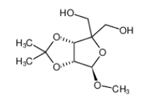 ((3aS,6R,6aR)-6-甲氧基-2,2-二甲基四氢呋喃并[3,4-d][1,3]二氧杂环戊烯-4,4-二基)二甲醇|55797-67-6 