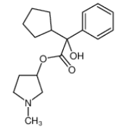 N-甲基-3-吡咯烷基 环戊基扁桃酸酯|13118-11-1	 