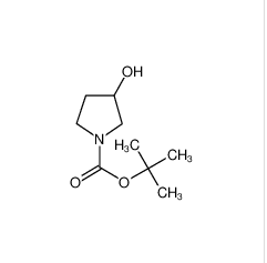 1-Boc-3-羟基吡咯烷	 