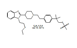 ACME16079（2-(4-(2-(4-(1-(2-乙氧基乙基)-1氢-苯并[d]咪唑-2-基)哌啶-1-基)乙基)苯基)-2，2-二甲基甲基磺酰氧丙基酯） 