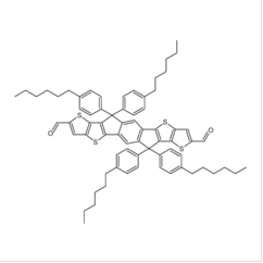 6,6,12,12-四(4-己基苯基)-6,12-二氢二噻吩[2,3-d:2',3'-d']-s-茚并[1,2-b:5,6-b']二噻吩-2,8-二醛|1878125-76-8 