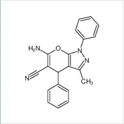 6-氨基-3-甲基-1,4-二苯基-1,4-二氢-吡喃O[2,3-C]吡唑-5-甲腈 