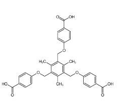 4,4',4''-{[(2,4,6-三甲苯-1,3,5-三基)三(亚甲基)]三(氧)}三苯甲酸|1401343-31-4