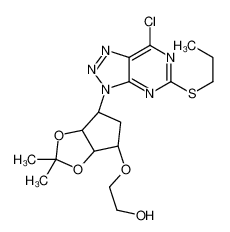 2-[[(3aR,4S,6R,6aS)-6-[7-氯-5-(丙硫基)-3H-1,2,3-三氮唑并[4,5-d]嘧啶-3-基]四氢-2,2-二甲基-4H-环戊烯并-1,3-二恶茂-4-基]氧基]乙醇|3