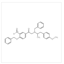 2-[[2-(4-甲氧基苯基)-1-甲基乙基](苯基甲基)氨基]-1-[3-硝基-4-(苯基甲氧基)苯基]-乙酮|43229-66-9 