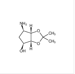 (3aR,4S,6R,6aS)-6-氨基四氢-2,2-二甲基-4H-环戊烯并-1,3-二氧杂环戊烷-4-醇	 