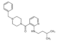 [2-[(3-甲基丁基)氨基]-3-吡啶基][4-(苯基甲基)-1-哌嗪基]甲酮|1270138-40-3 